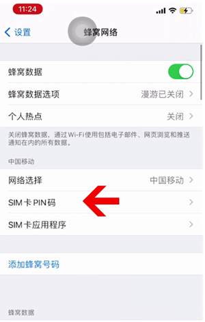 石渠苹果14维修网分享如何给iPhone14的SIM卡设置密码 