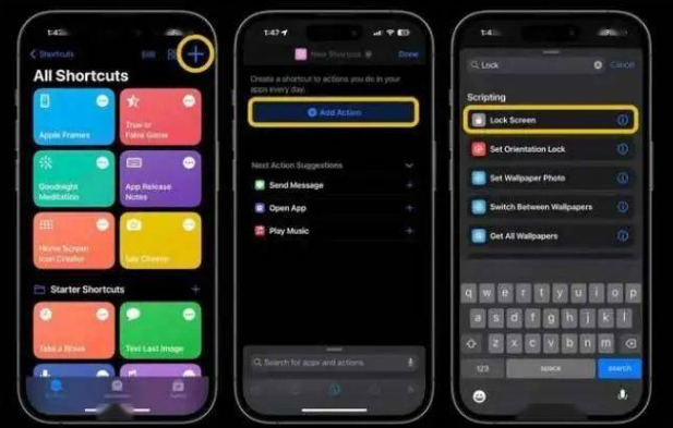 石渠苹果14锁屏维修店分享iPhone14升级iOS16.4后如何创建锁屏快捷方式 